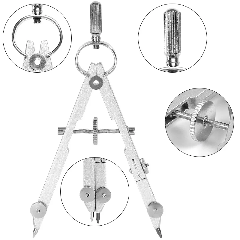 Professional Drawing Instrument Compass Geometry Box Mathematical Tools Math Set Metal