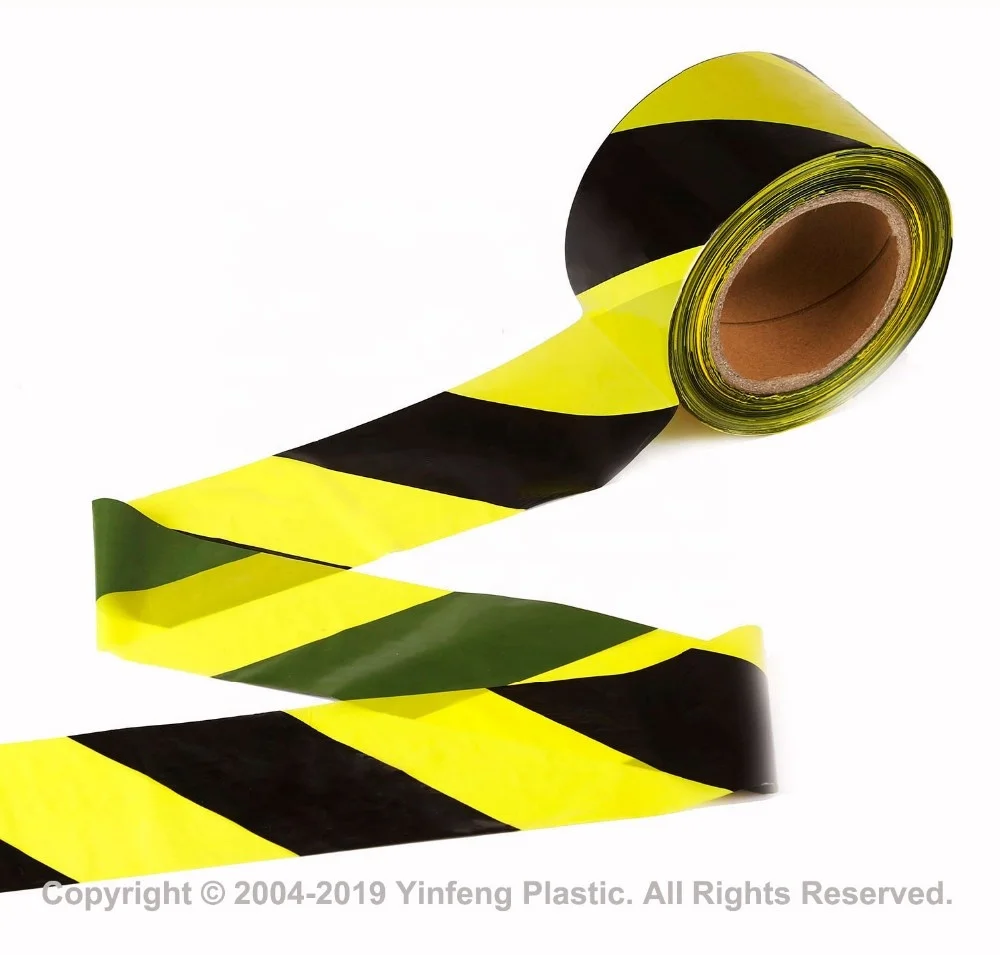 PE Stripe warning tape reflect tape safeti caution tape Ribbon for roadway safety