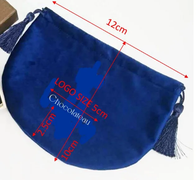 Personalized Bag Red velvet bags royal blue jewelry pouch suede pouch for Jewelry Gifts