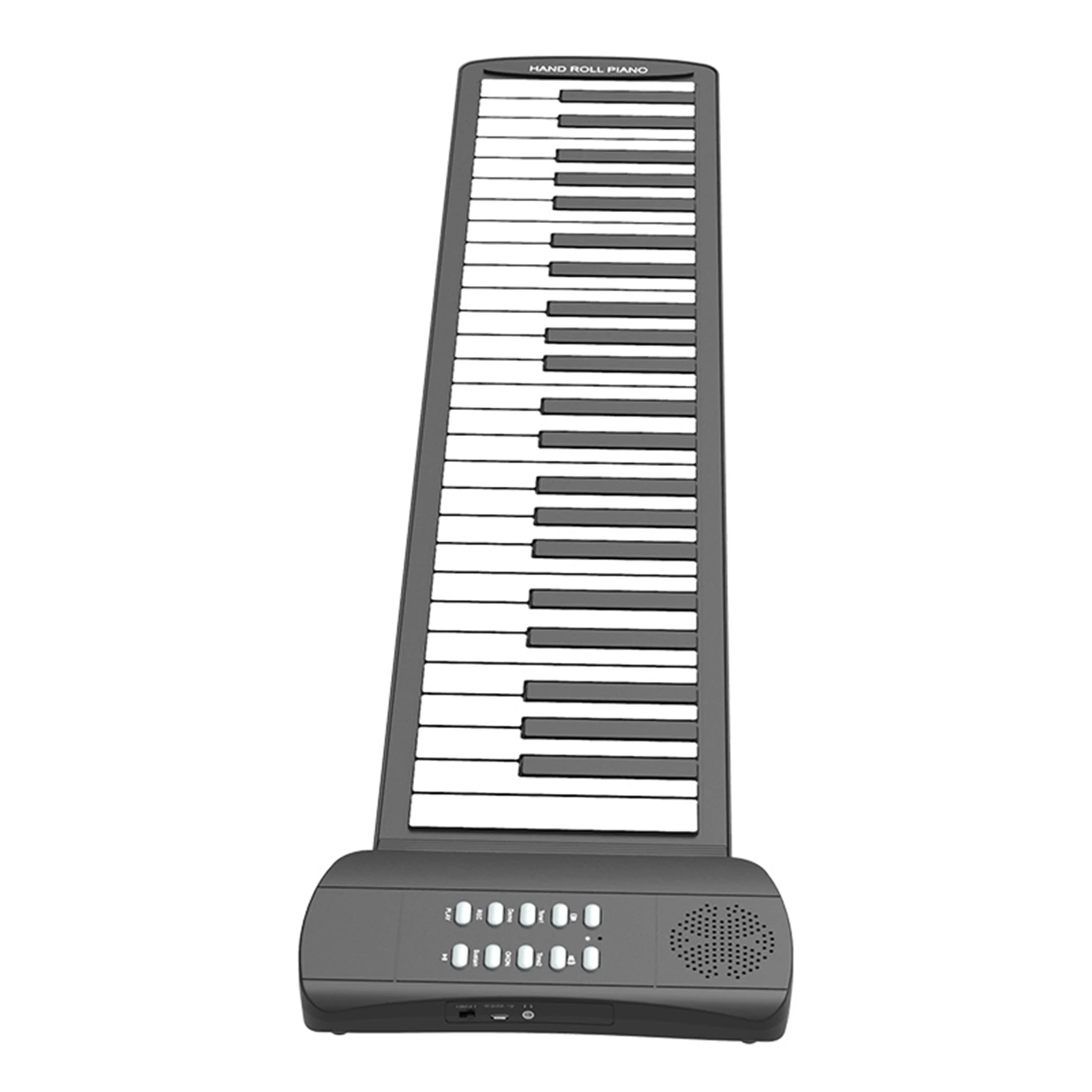 49 Keys Roll Up Piano with Built-in Speaker 16 Tones 6 Demos Supports Recording Sustain Headphone Jack Silent Hand Roll Piano Fl