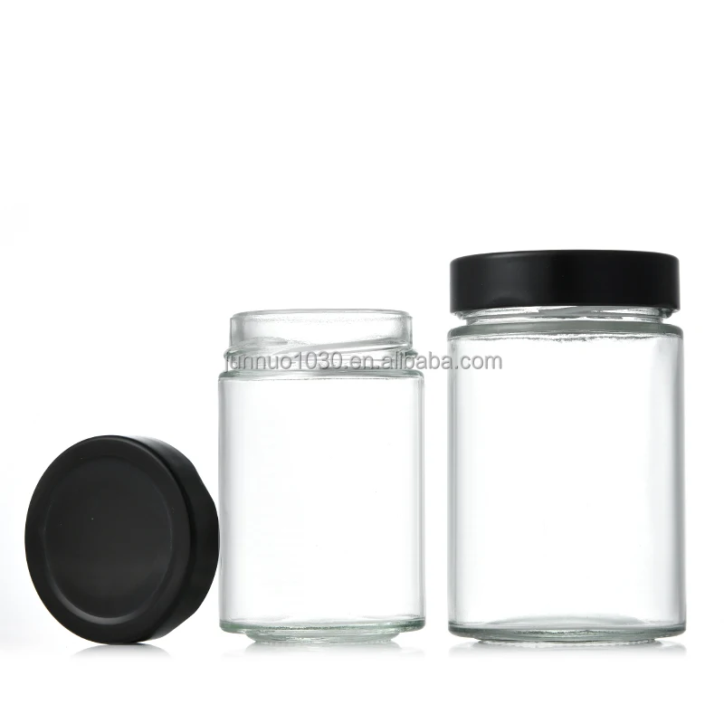
wholesale pickles bottle caviar bottle mini jam jars bottles for honey 380ml glass storage jar 