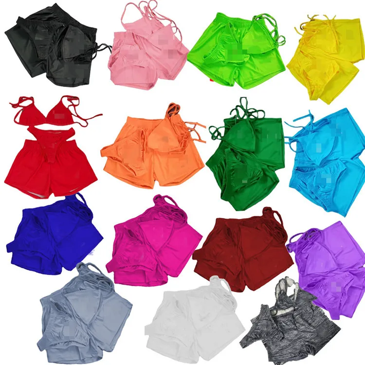 
2021 summer high waist elastic skinny short solid color gym fitness sports spandex candy biker shorts women 