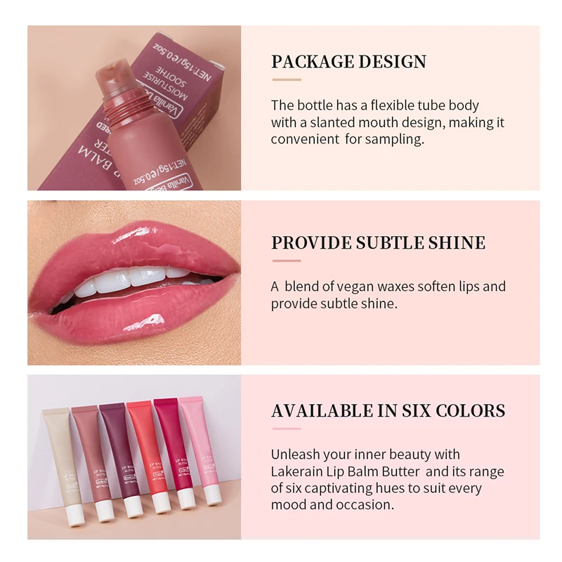 Summer Fridays Lip Balm Private Label Wholesale Custom Pink Color Lip Oil Balm Peptide Fruit Flavor Treatment Lip Butter Balm