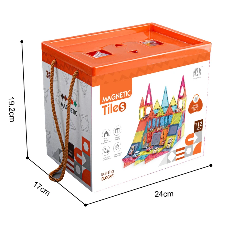 112 Pcs 3D Toys Magic Magnetic Blocks Set Preschool Toys Gifts Magnetic Toy Set Building Block Educational For Kids