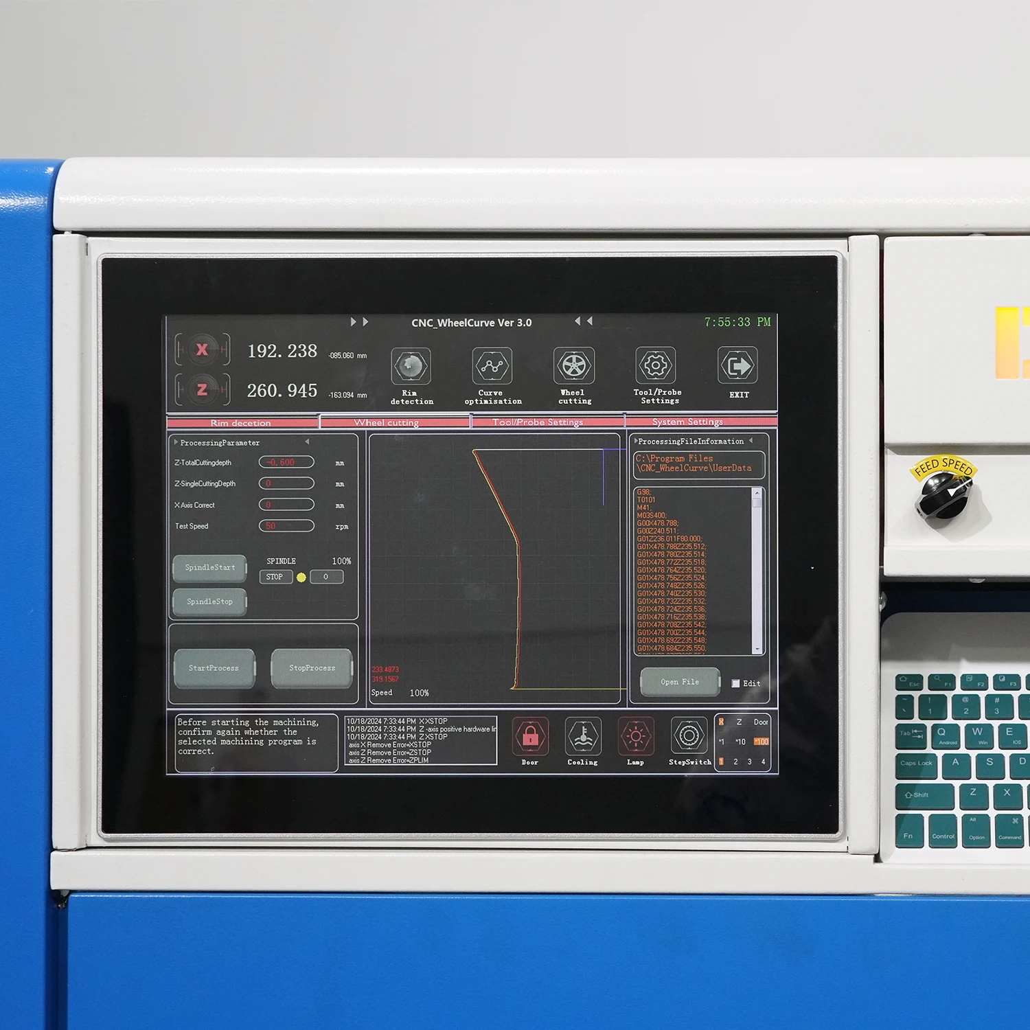 Vertical diamond cut rim lathe wheel refurbishment alloy wheel repair machine DCM28P-M