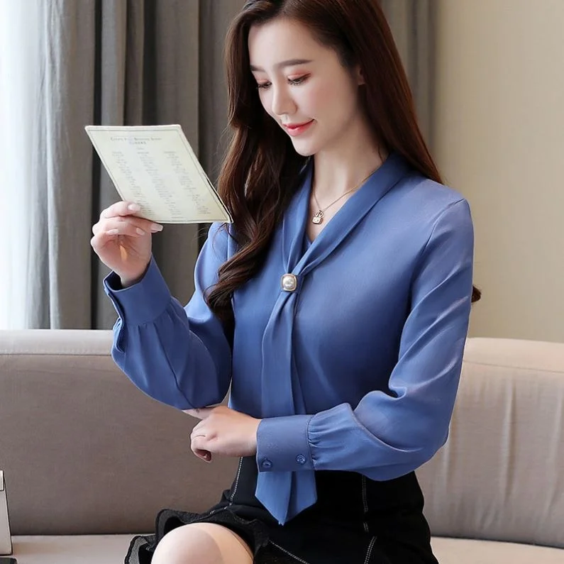 Hot Sale Loose Women Ladies Office Shirts Clothes Elegant Fashion Casual Shirts Blouse