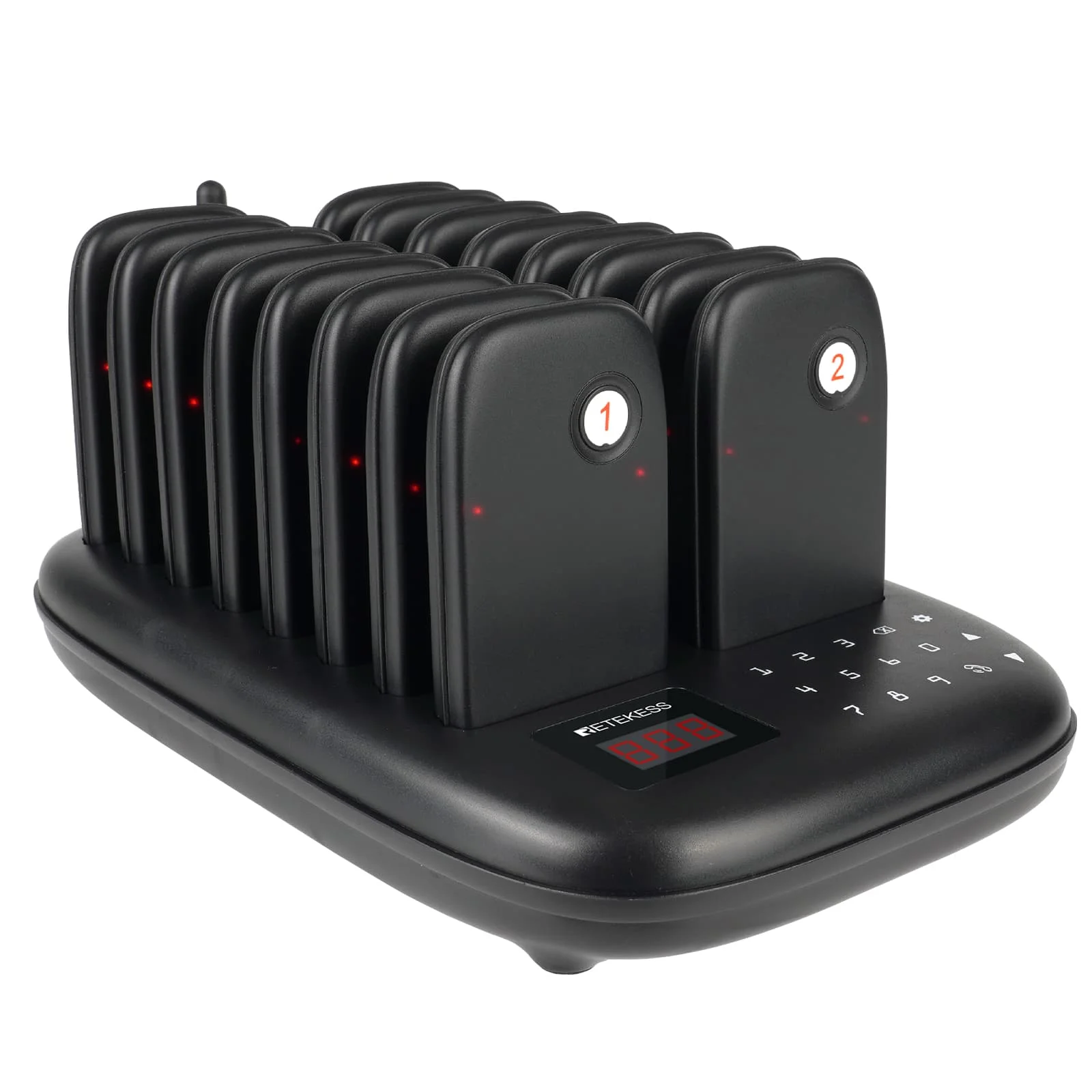 New Wireless Calling System 16 Vibration pagers And 1 transmitter Distance 500m Odm Factory Outlet Pager system