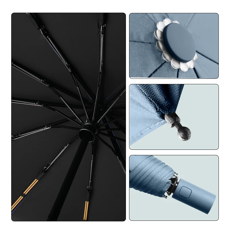 Manufacturer wholesale Colorful Umbrella Automatic 3 fold Sun and Rain Prevention Umbrella