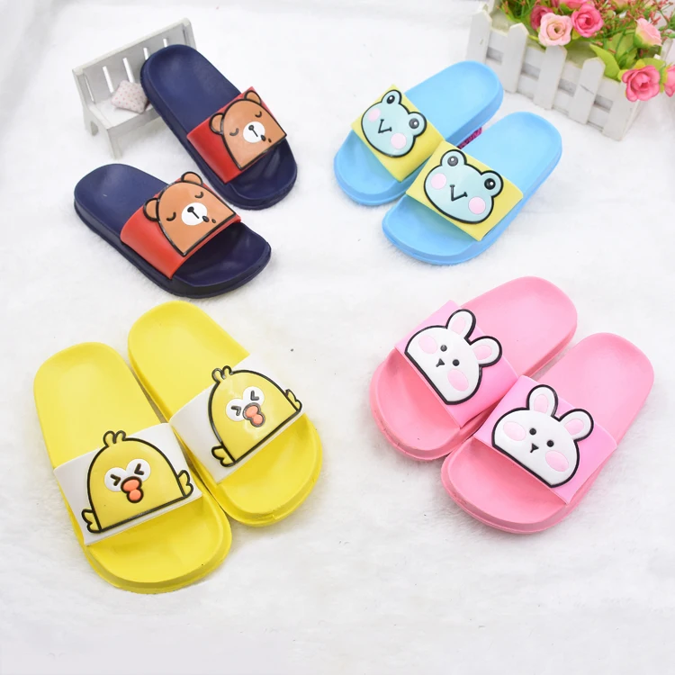 New cute styles summer unisex cartoon PVC girl slippers for children kids Plastic Boy slippers