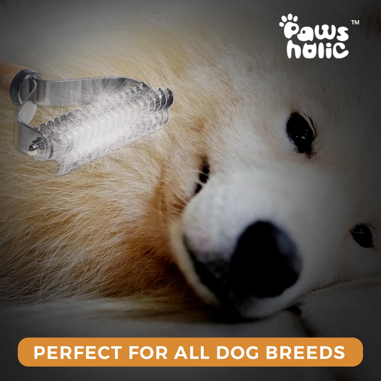 Grade Wooden Undercoat Rake Brush with Double Sided Shedding and dematting for Pet Dogs Hair Remover