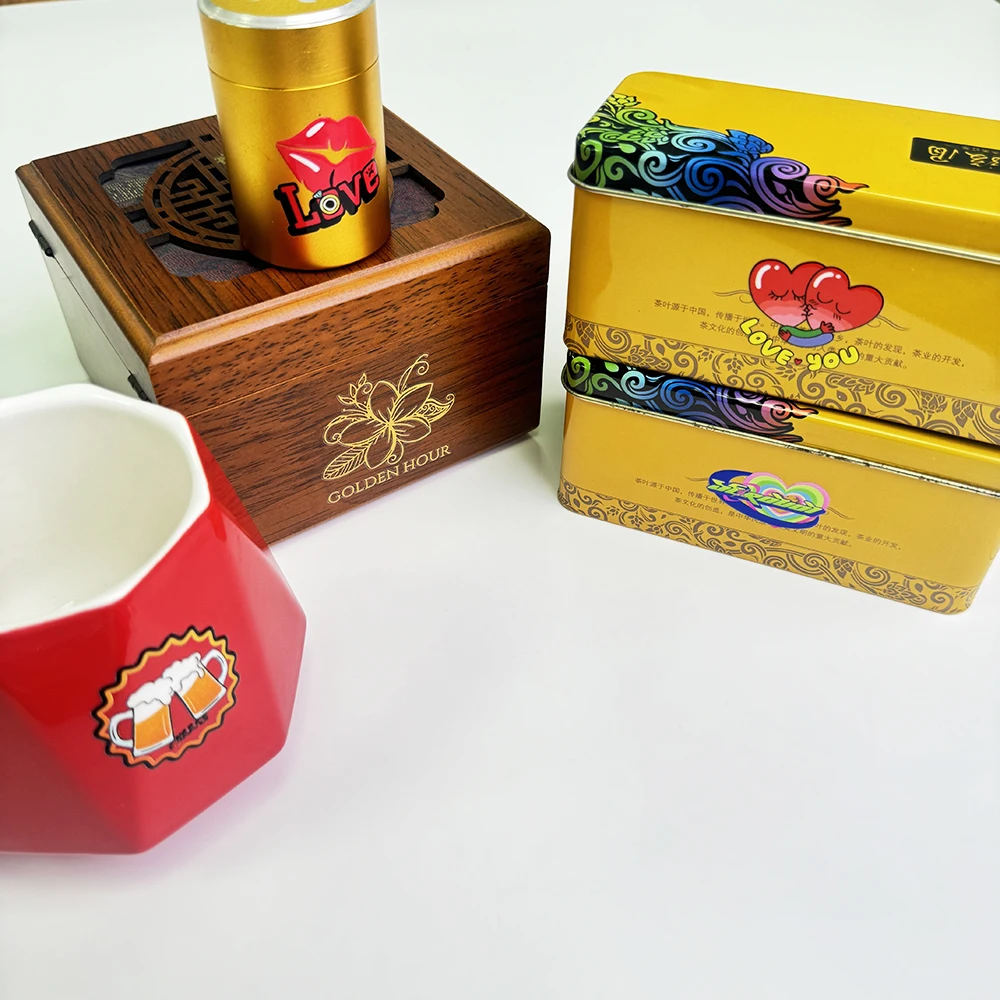 Custom Pattern Transfer Labels 3D Embossed Logo UV Transfer Stickers For Cup