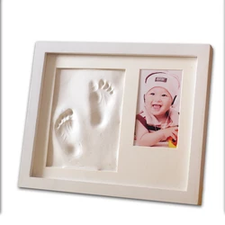Baby Handprint Footprint Photo Frame for Newborn Baby Nursery Memory Art Kit Frames