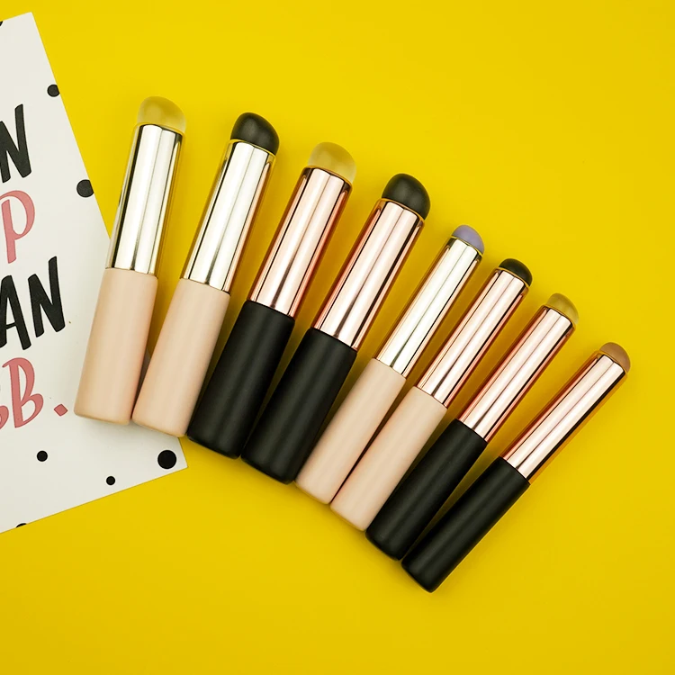 Portable Silicone Lip Brush Premium Round Tip Lipstick Applicator Custom Private Label Makeup Brush for Gloss Lip Mud Concealer