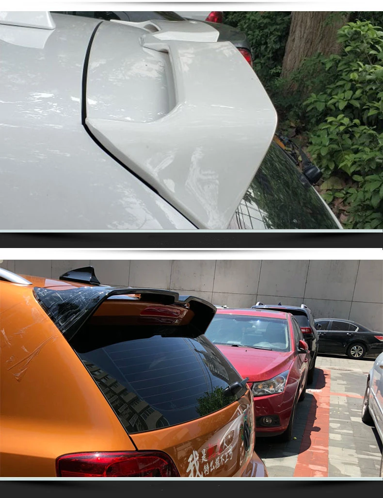 China Changzhou Factory DADAO Manufacture ABS Glossy Rear Wings, Carbon Fiber Rear Spoiler Wings For VW Polo 2011-2018