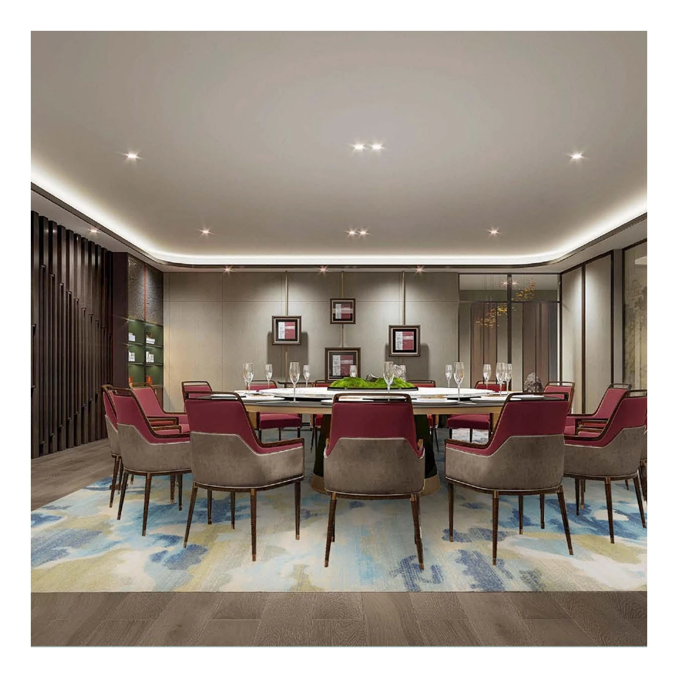 Luxury hand tufted large size wool carpet for villa/hotel China carpet Luxury Commercial Carpet