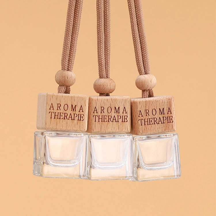 Car pendant vials fragrance aromatherapy air fresheners perfume bottles luxury empty car hanging glass diffuser bottle