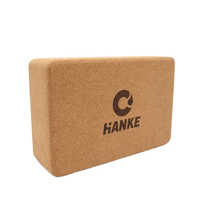 Custom Logo High Quality Natural Eco-friendly  Durable 3*6*9 Inch Sports Fitness Cork Yoga Block  for Yoga Club