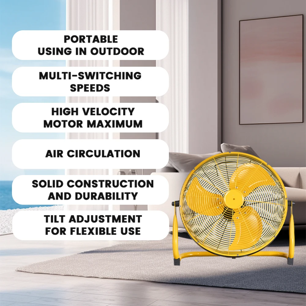 Hot Selling Summer Home Strong Power Cooling DC 12V Rechargeable 12 Inch Full Metal Portable 18W OEM ODM Floor fan