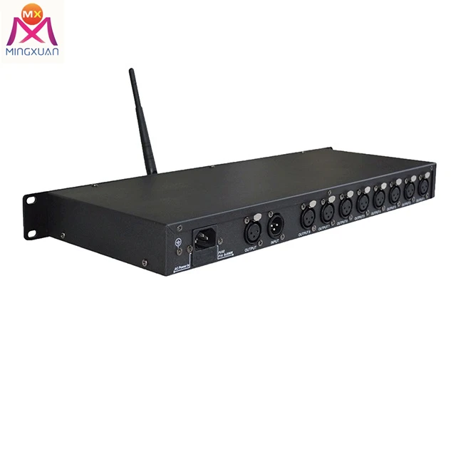 8 Standard DMX512 data port artnet to dmx 2.4G wireless distributor