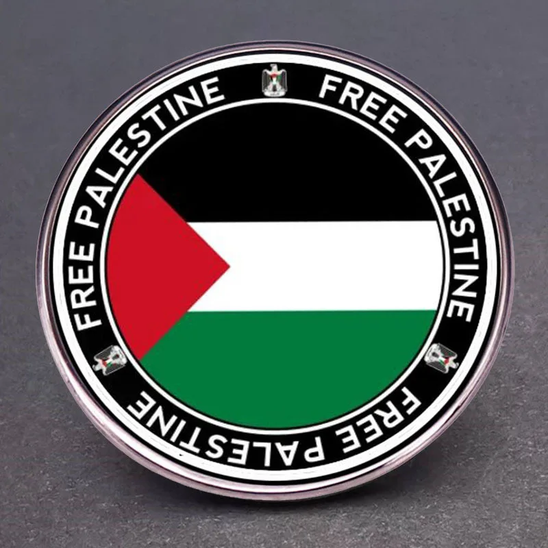 Custom Enamel Flag Double Cross Flag Enamel Metal Pin Lapel Pin Badge Brooch Custom Palestine Enamel Pin