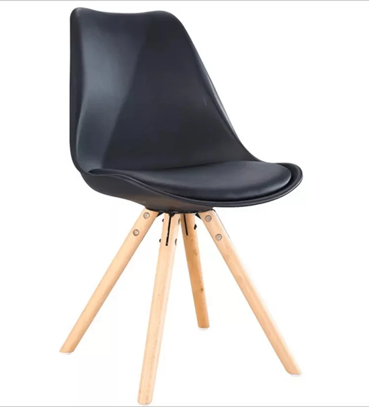 Hot Sale Modern Scandinavian Home Furniture Restaurant Cafe Used Leisure PP Plastic Kitchen Dining Chair With Cushion Seat