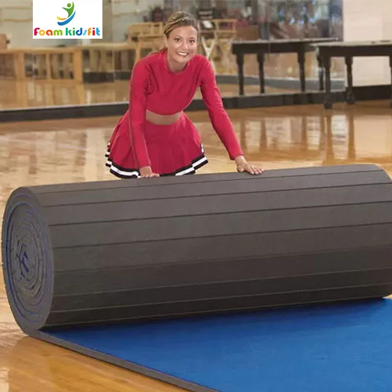 ZONWINXIN factory supply customized gymnastics equipment  Cheerleading Mats 6x42 ft x 1-3/8 Inch Flexible Roll