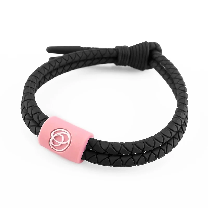 P025 charm designer brand wristband wrist bands new stylish woven bracelet with own logo  custom women band silicone bracelet
