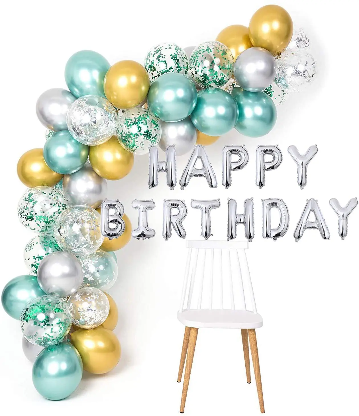 2024 Fashion birthday party wedding room scene decoration balloon transparent latex balloon confetti balloons