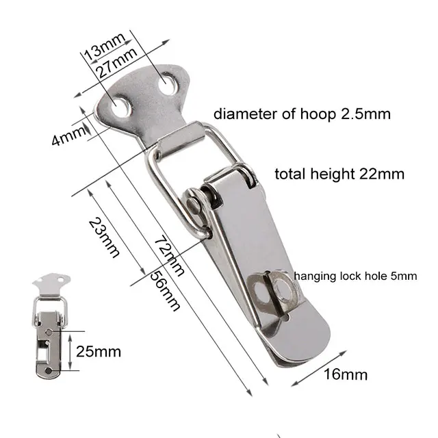 Stainless Steel Toggle Latch,Small Toggle Latch Clamp for for Toolbox, Cases, Chests