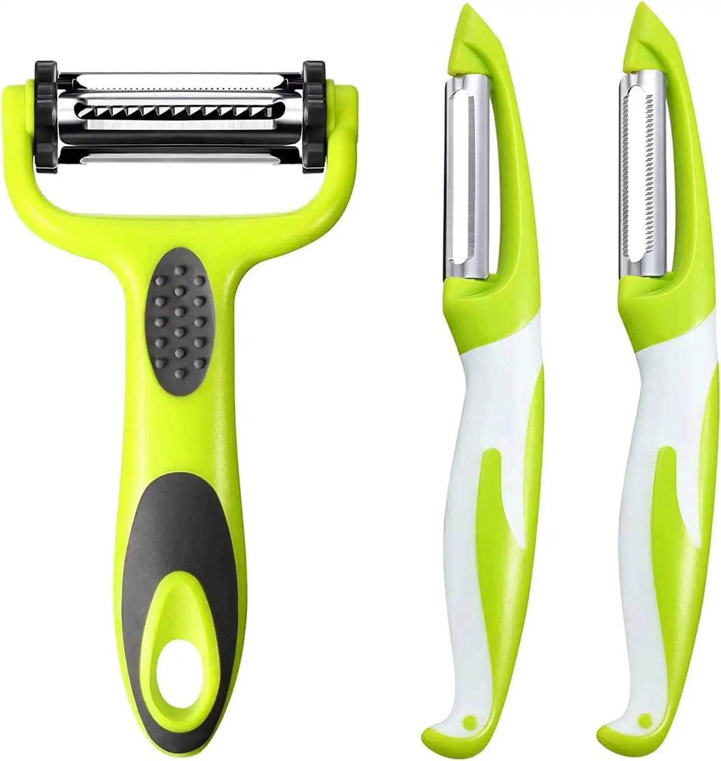 Multifunctional 3 in 1 rotary vegetable and fruit peeling shaving gadgets portable stainless steel peeler for kitchen use