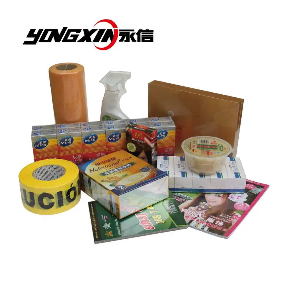 cosmetic jars transparent film shrink wrap packing heat tunnel side sealing machine