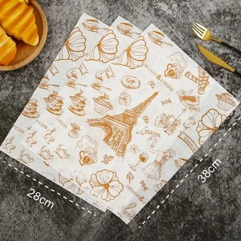Shawarma Wrap Cream Wrapping Paper Roll  Papel Alimentario Personalizado