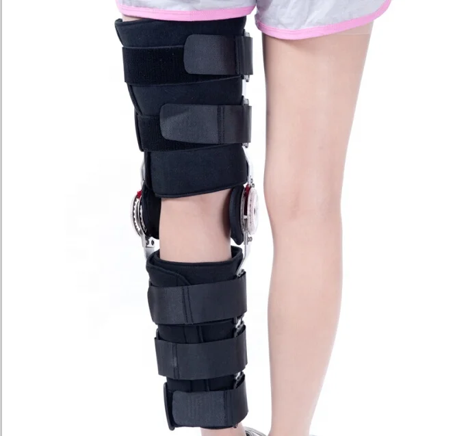 physiotherapy medical orthopedic knee supporter brace immobilizer apparatus equipment device for fracture with  hinge