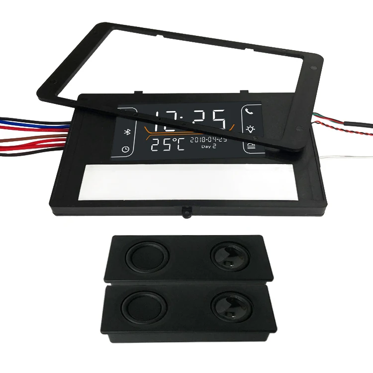 Factory selling 12v clock temperature display sensor switch music dimmer sensor switch for bathroom mirror