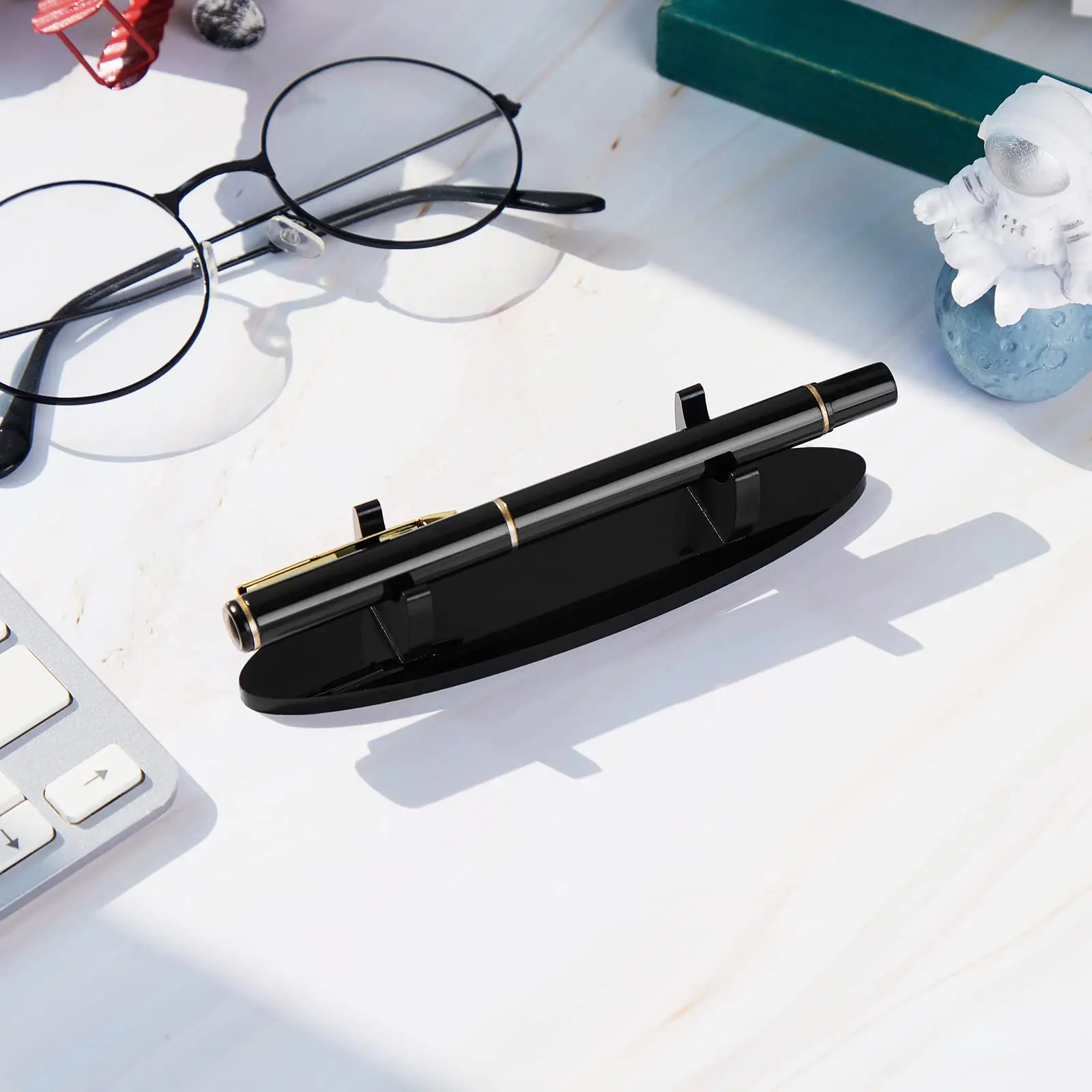 2 Pcs Acrylic Fountain Pen Display Stand Ink Pen Holder Pencil Display for Desk