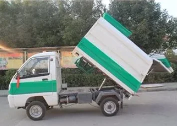 Three wheel tricycle rechargeable garbage bin lift truck Urban garbage collection transfer vehicle Electric Sanitation car