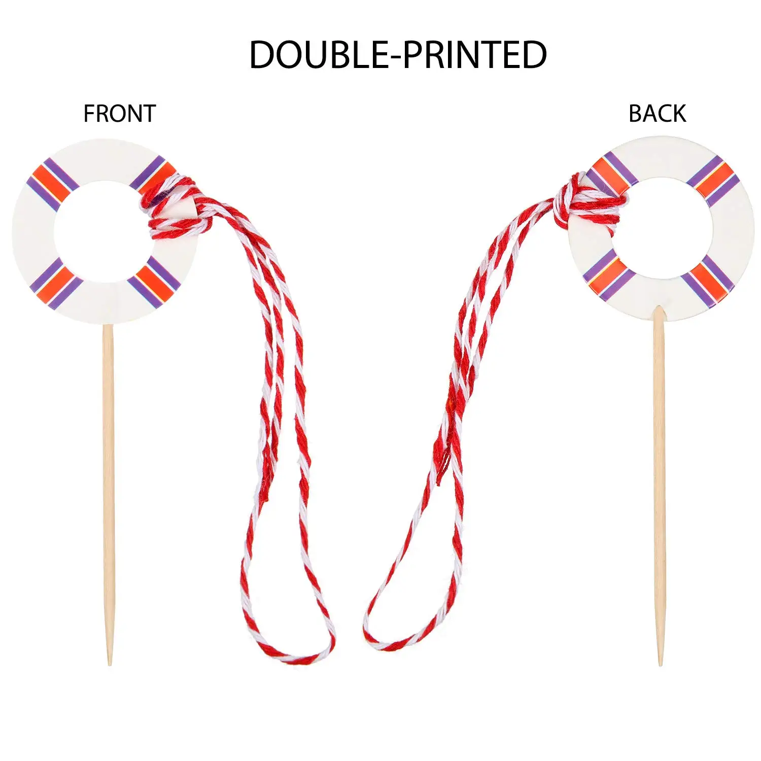 Nautical Cupcake Toppers Ocean Theme Toothpicks Birthday Cake Picks Decorations for Navy Baby Shower Party Favors Supplies