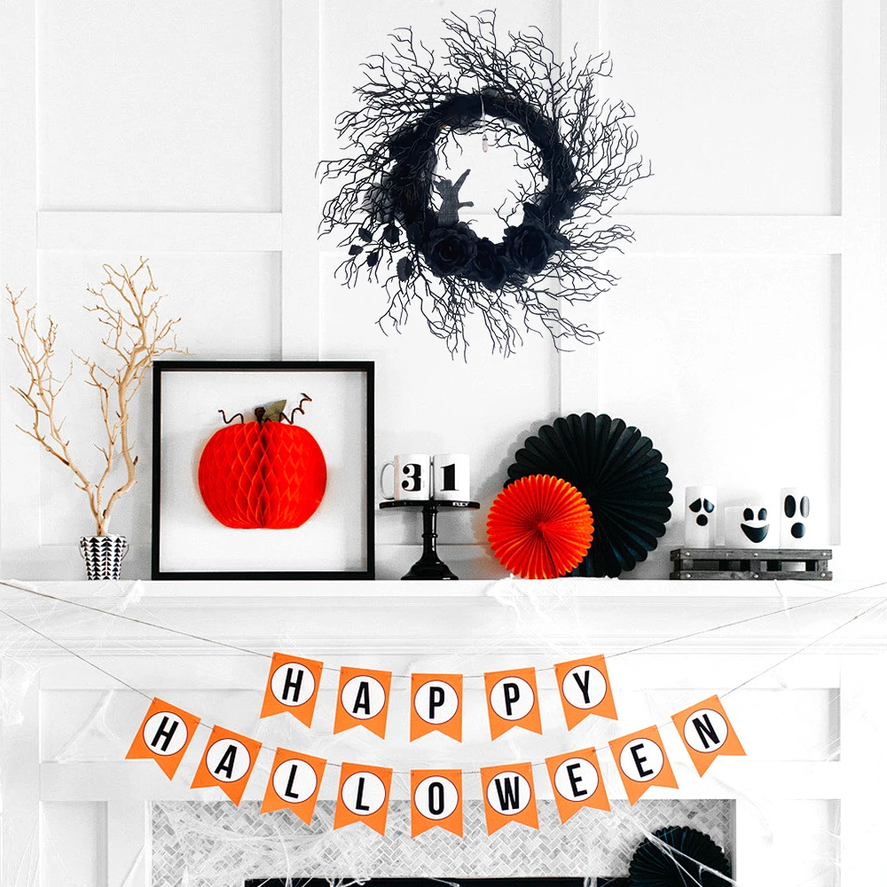 2024 Hot Selling Products Halloween Wreath Decoration Raven House Party Hanging Wreath For Halloween Party Decorations