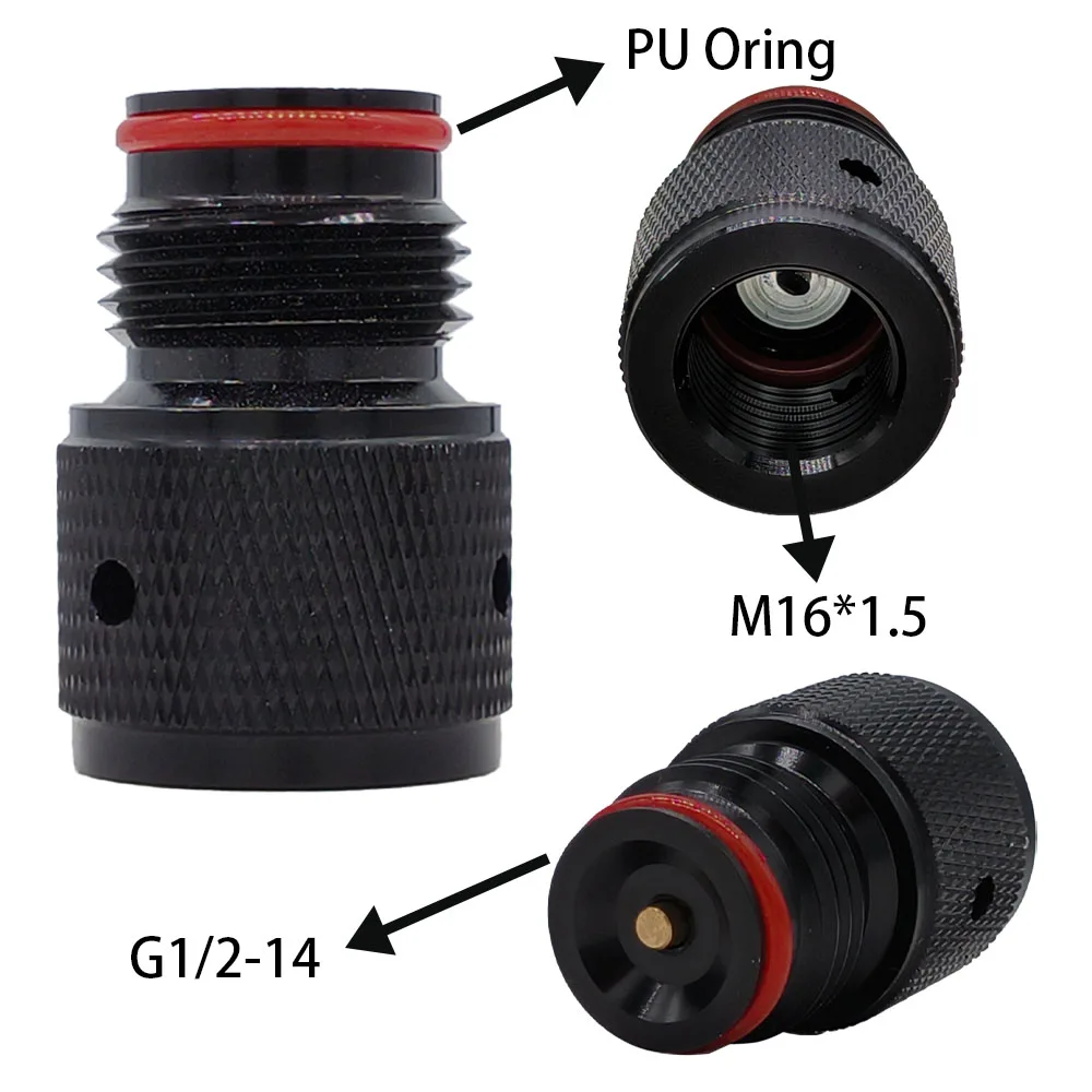 88G 90G Cartridge Cylinder to Paintball Tank Thread Adapter