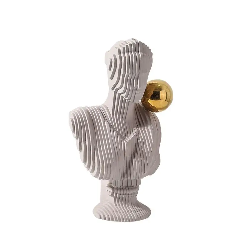 Modern light luxury cut-shaped woman art sculpture home handicraft decoration soft decoration decor sculpture