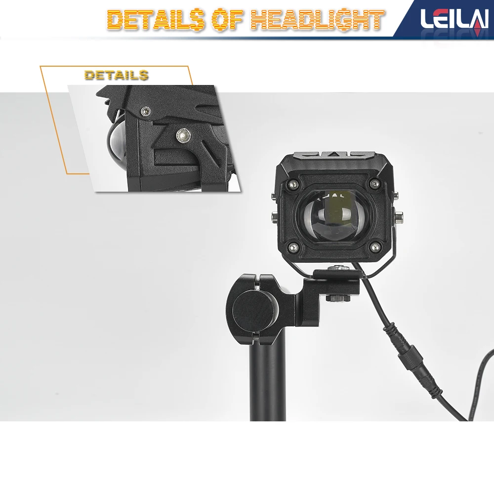 30*2W  Square LED Spot Light 12-36V Small Mini Car Motorcycle LED Headlights Driving Fog Light