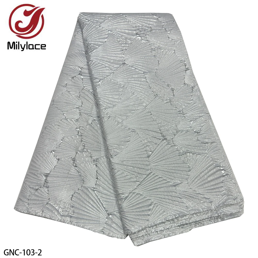 African Bridal Brocade Embroidery Jacquard Organza Lace Fabric