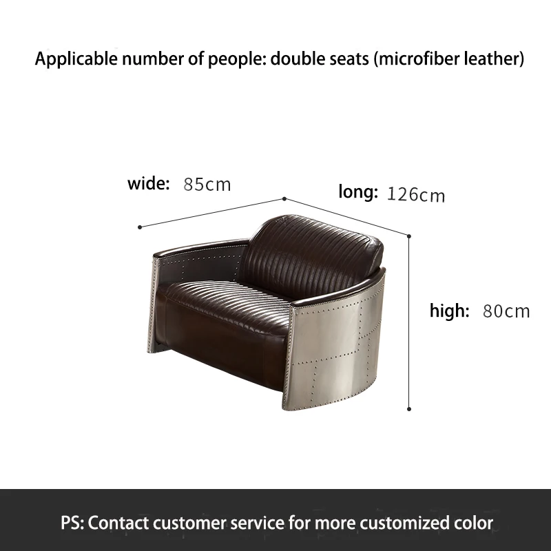 Aviation style cigar club lounge furniture vintage genuine leather aviator chair tomcat armchair with ottoman