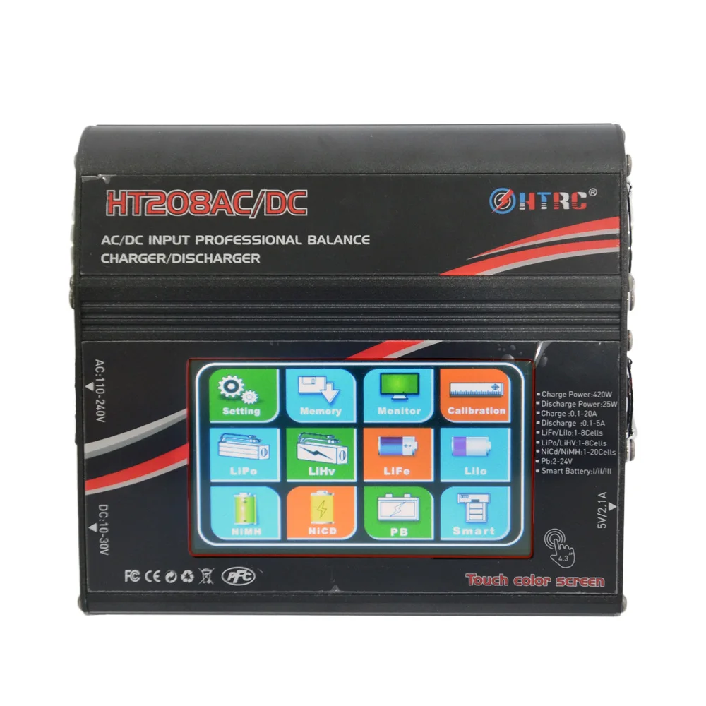 
HTRC HT208 AC/DC RC Toy Lipo Battery Balance Charger/Discharger 420W 20A for 1-8s Lilon LiPo LiFe LiHV Nicd NiMh PB Battery 