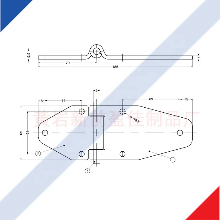 01142S truck  door hinges stainless steel trailer door hinge