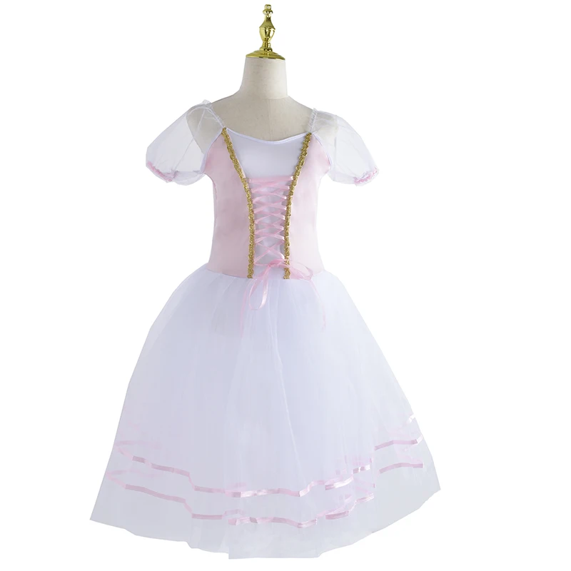 Girls Ballet Dress Child Professional Dress Women Ballerina Giselle Romantic Court Dance Costumes Ballet Long Dress