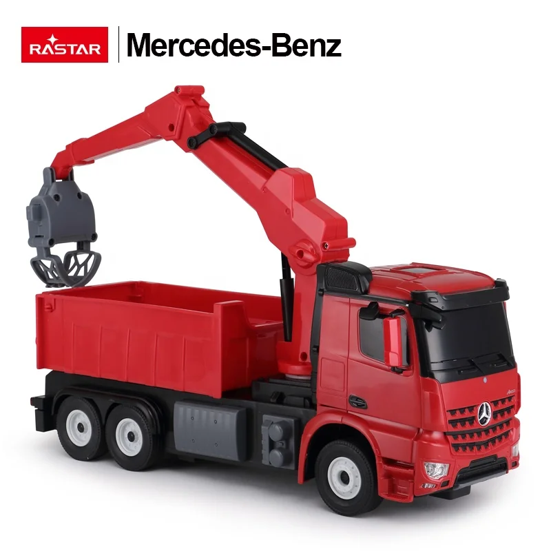 Rastar Mercedes Benz Licensed Arocs RC Logging Truck Car Remote Control Vehicle Electric Plastic 1:24 Window Box AA 4 Channels
