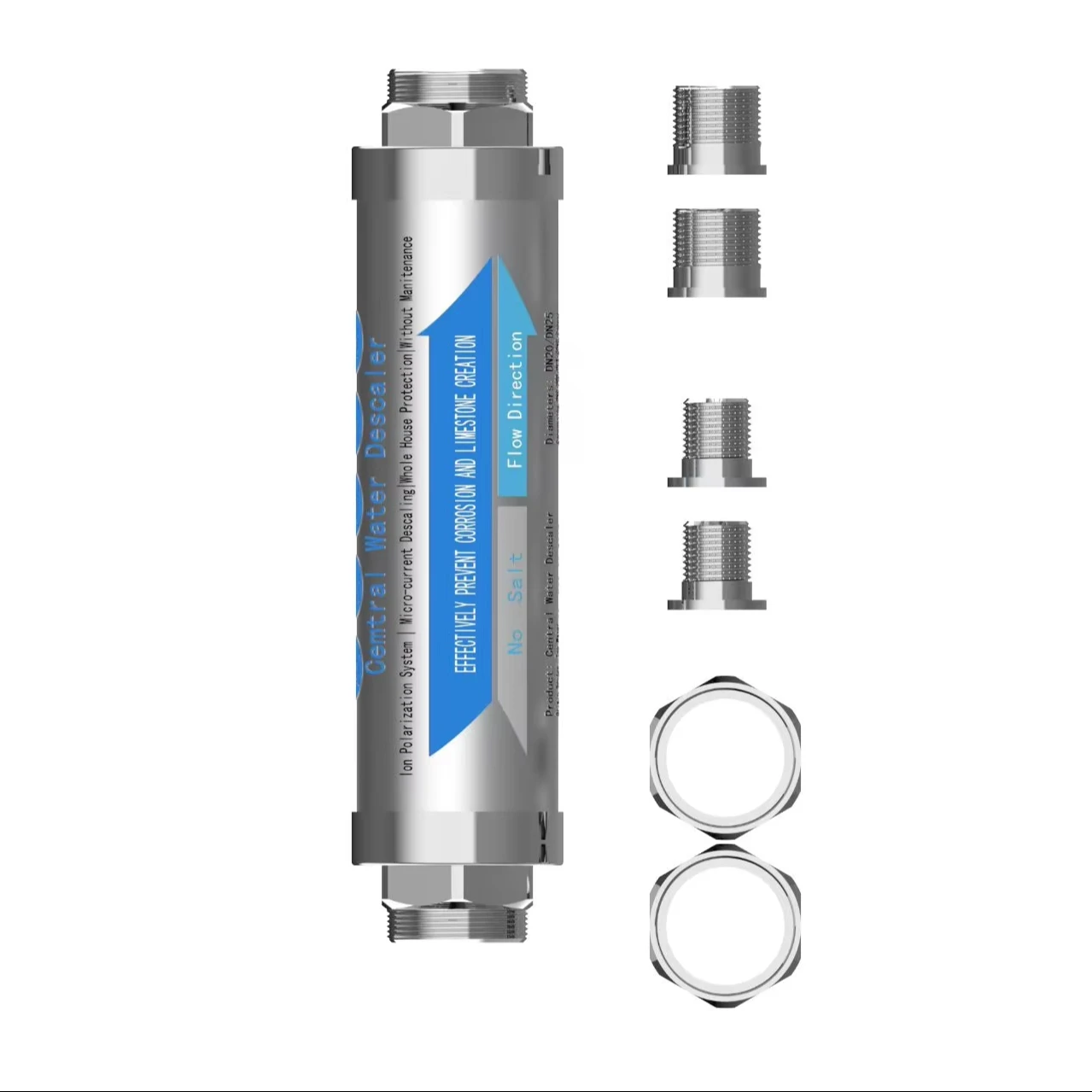 High-Flow Whole House Mineral water purification filter Magnetic Softener for Sediment Removal for RV and Household