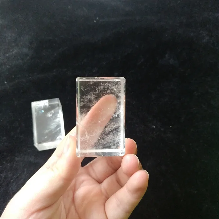Customized Natural Rock clear Quartz Crystal square Block Crystal Slabs Plate