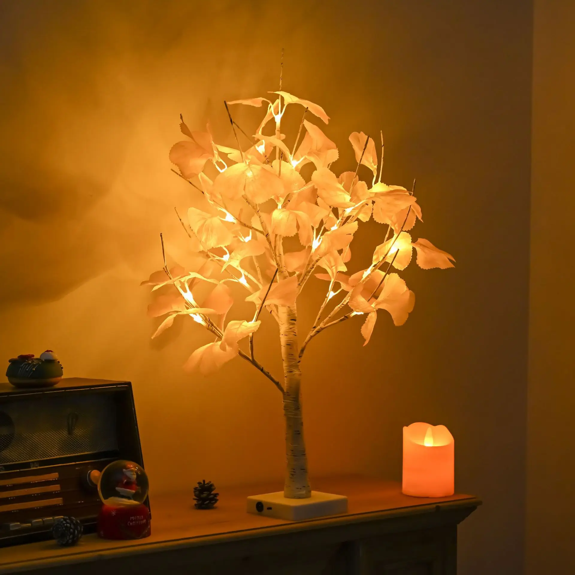 New Easter Tree With 24pcs Easter Egg Decoration Light Up Tabletop Christmas Tree Ornament For Party Led Tree Gift For Family